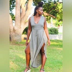 Evergreen Slit Romper